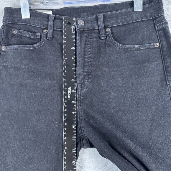 Gap True Skinny Jeans High Rise Womens Size 29/8S Dark Wash Denim Stretch Black - Picture 8 of 12
